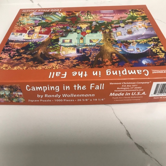 Vermont Brand Camping in the Fall Jigsaw Puzzle Randy Wollenmann 1000 pieces - Picture 3 of 4